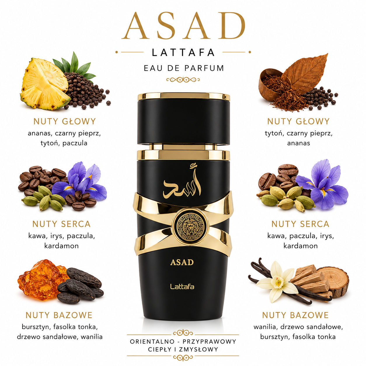 Lattafa Asad woda perfumowana odlewka perfum